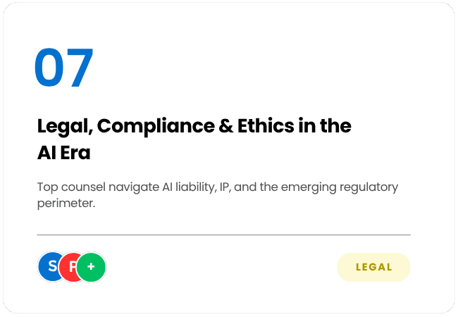 Legal, Compliance & Ethics in the Al Era